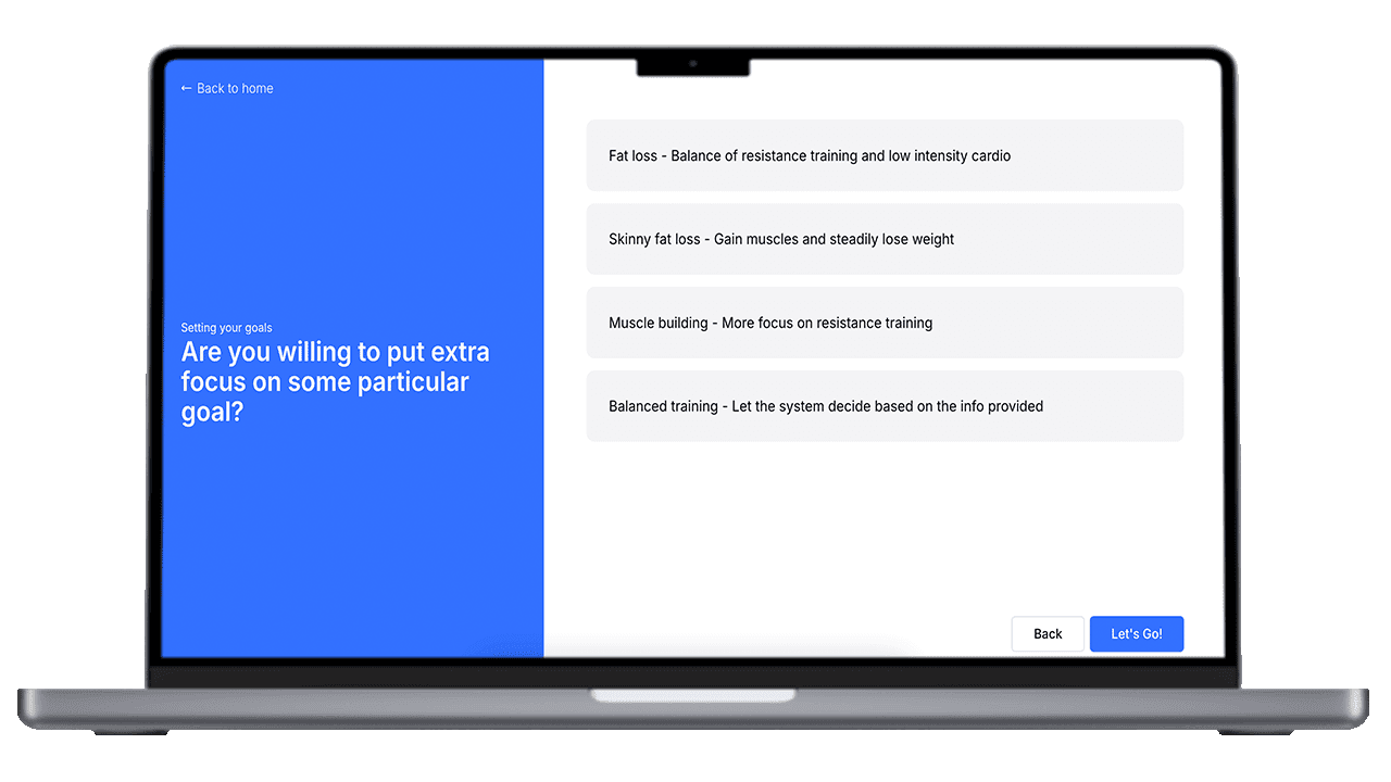 Create workout plan demo image